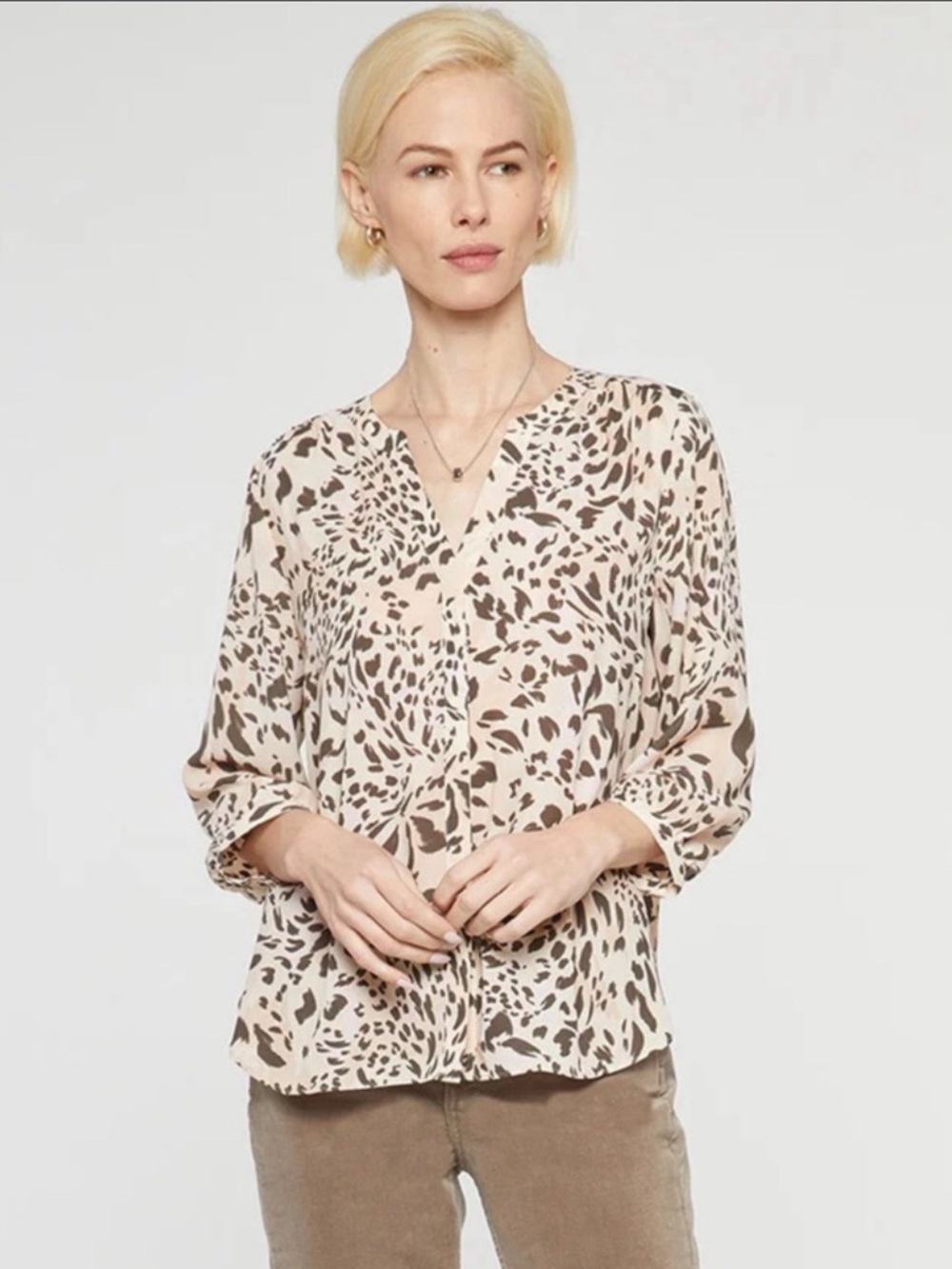 NWT NYDJ Pintuck Blouse in Wild Thing